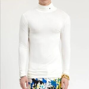 Ambush White Logo Jersey Turtleneck Size Large (3) Excellent Pre-Owned Condition